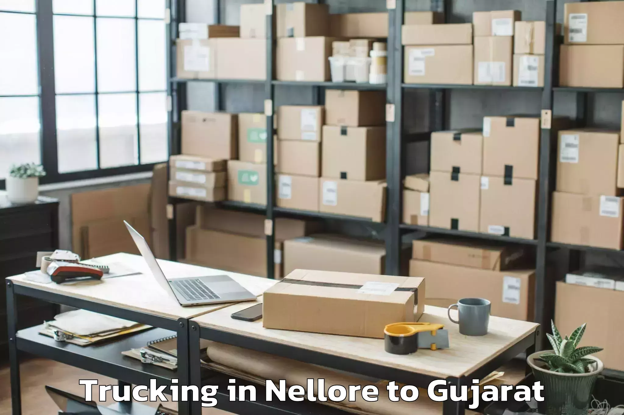 Book Nellore to Abrama Trucking Online